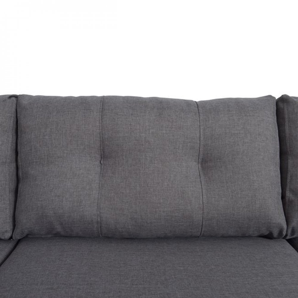 Καναπές γωνία "ΕΦΕΣΣΟΣ" από ύφασμα σε χρώμα γκρι 200x270x80