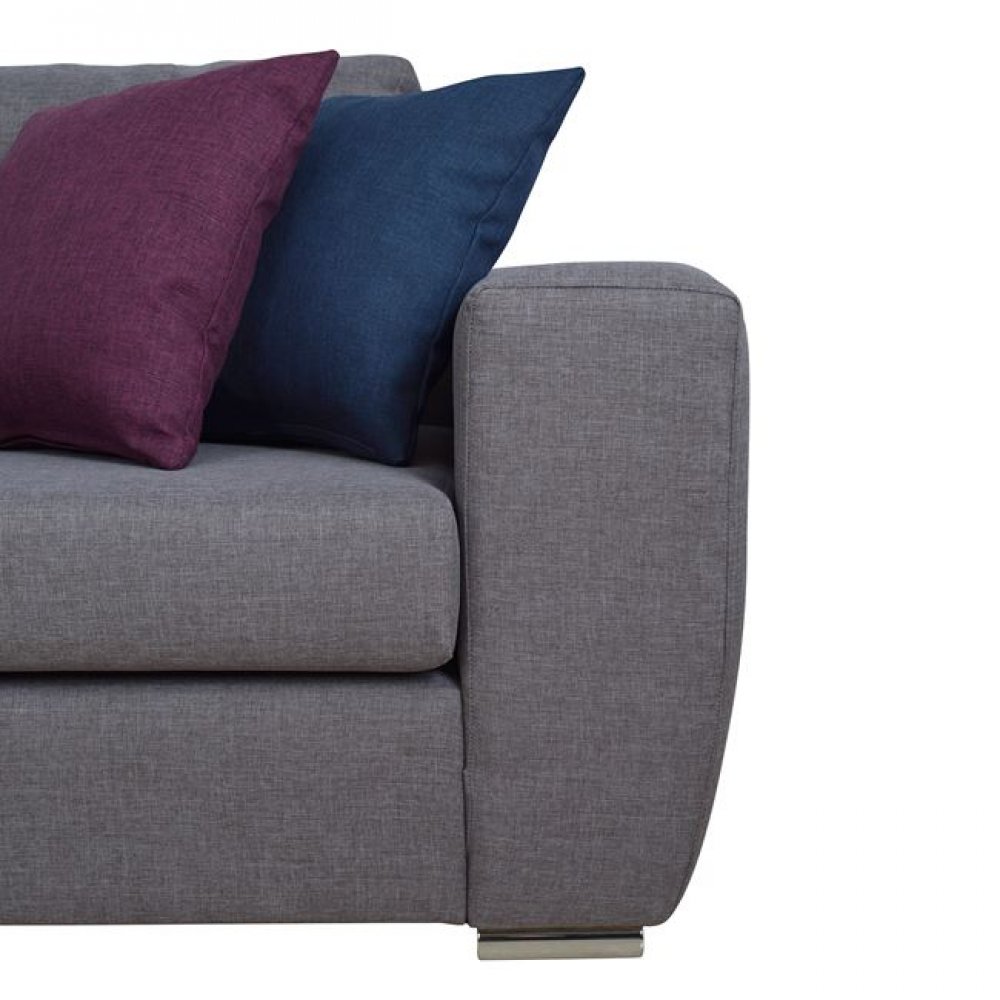 Καναπές γωνία "ΕΦΕΣΣΟΣ" από ύφασμα σε χρώμα γκρι 200x270x80