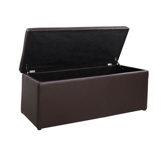 Σκαμπό βοηθητικό "TRISCUBE" από PU σε χρώμα καφέ 121x51,5x50