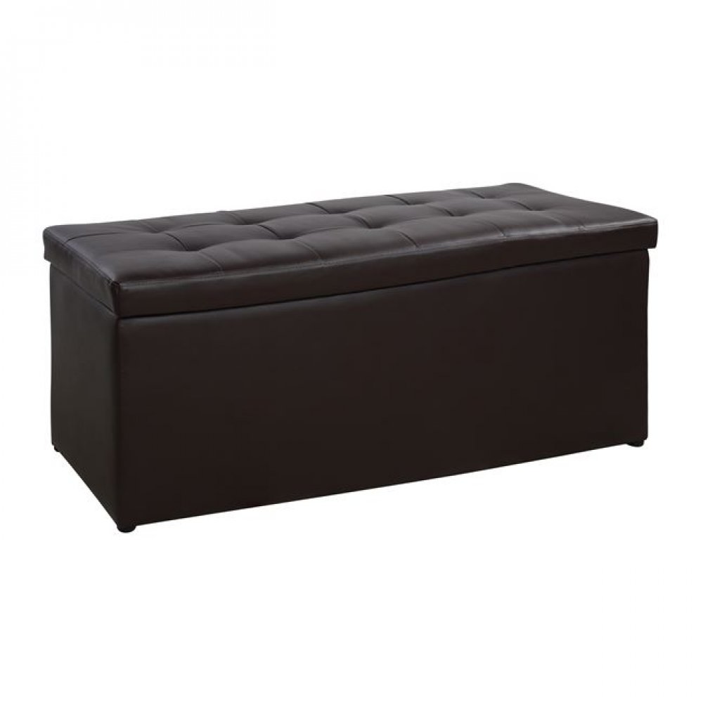 Σκαμπό βοηθητικό "TRISCUBE" από PU σε χρώμα καφέ 121x51,5x50