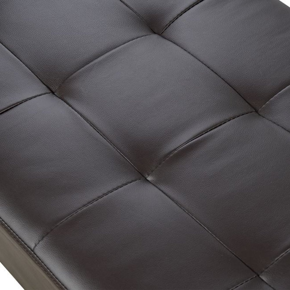 Σκαμπό βοηθητικό "TRISCUBE" από PU σε χρώμα καφέ 121x51,5x50