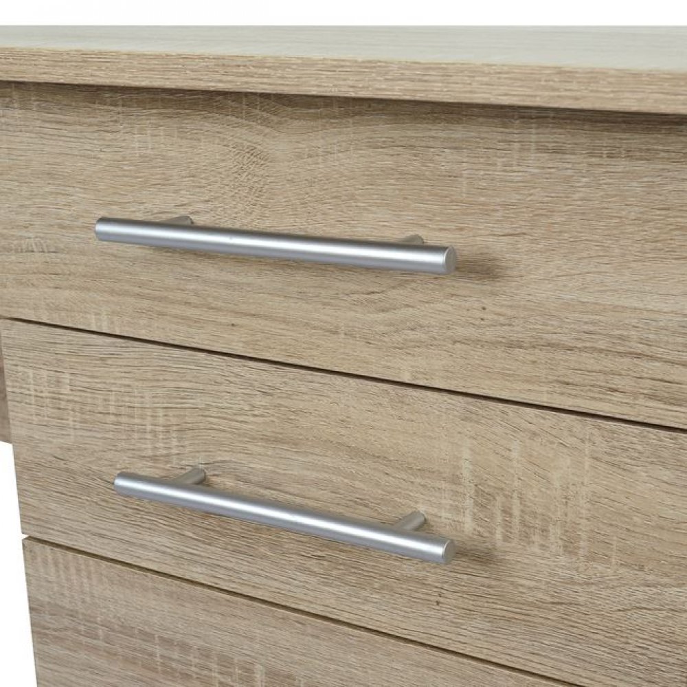 Γραφείο εργασίας "ENSLEY" με τρία συρτάρια σε χρώμα σονόμα 120x60x76