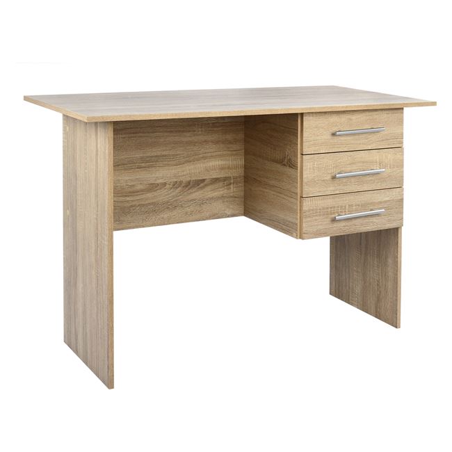 Γραφείο εργασίας "ENSLEY" με τρία συρτάρια σε χρώμα σονόμα 120x60x76
