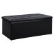 Σκαμπό "TRISCUBE" με αποθηκευτικό χώρο από PU σε χρώμα μαύρο 121x51,5x50
