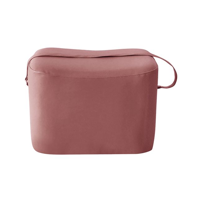 Σκαμπό βοηθητικό "BEATE" με λουράκι από PU σε χρώμα σάπιο μήλο 51x34x35