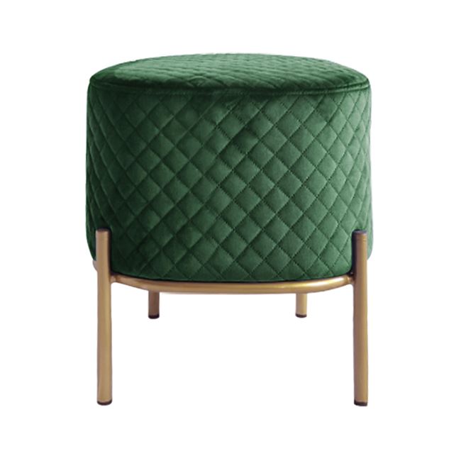 Σκαμπό "SINTA" από ύφασμα/μέταλλο σε χρώμα κυπαρισσί/χρυσό 42x42x39