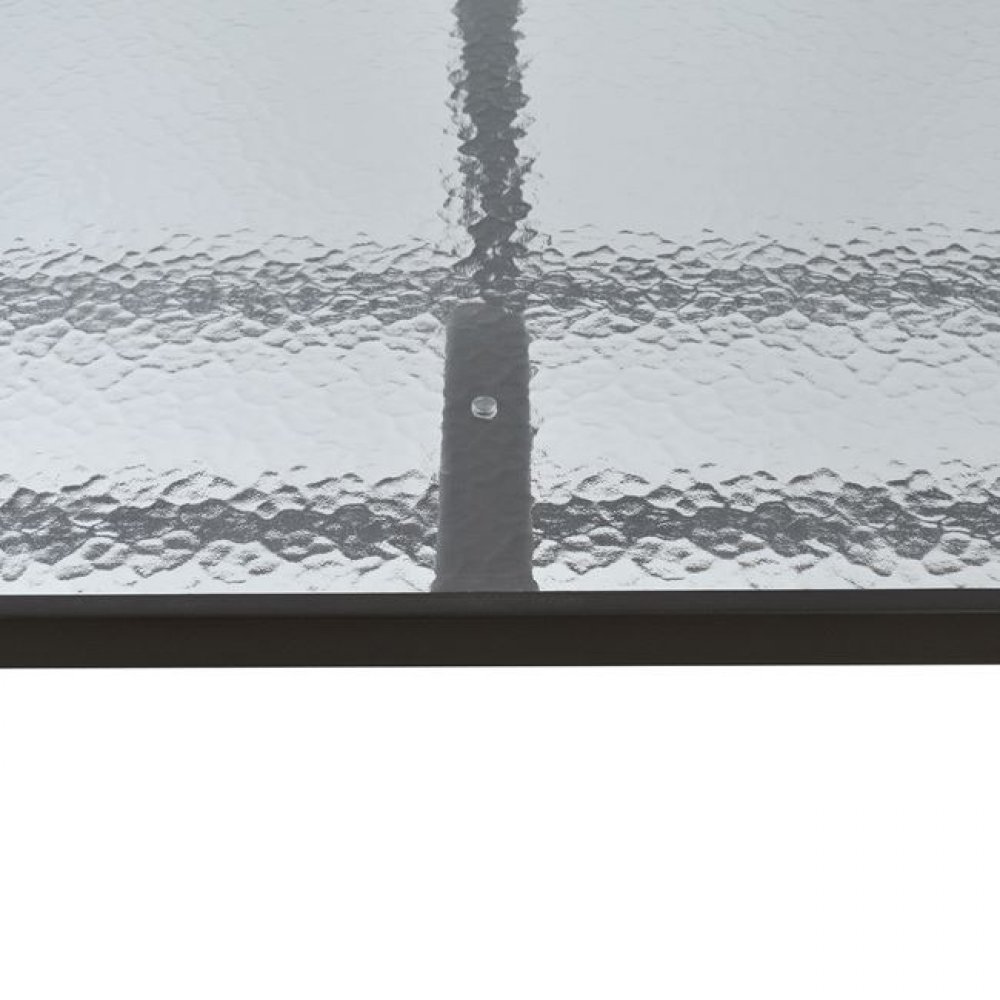 Τραπέζι κήπου "BRUNO" από μέταλλο-γυαλί σε καφέ χρώμα 160x90x72