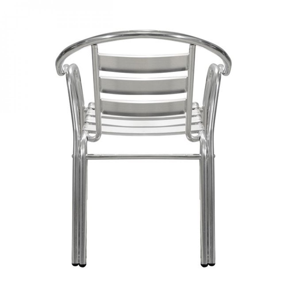 Πολυθρόνα "MORIS" από αλουμίνιο σε χρώμα χρωμίου 56x60x75