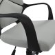 Πολυθρόνα γραφείου υφασμάτινη σε χρώμα γκρι/μαύρο 64x61x127