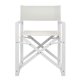 Πολυθρόνα σκηνοθέτη από αλουμίνιο/ύφασμα σε χρώμα λευκό 57x48,5x85.5
