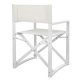 Πολυθρόνα σκηνοθέτη από αλουμίνιο/ύφασμα σε χρώμα λευκό 57x48,5x85.5