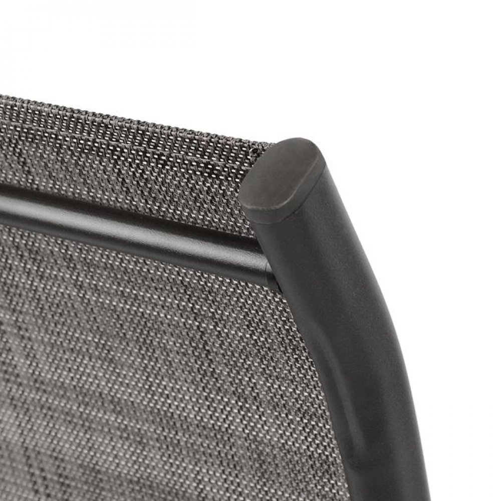 Σετ τραπεζαρίας "BRUNO" 7 τμχ μεταλλική σε χρώμα ανθρακί/γκρι 140x80x72