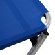Ξαπλώστρα επαγγελματική αλουμινίου-textilene σε μπλε χρώμα 60x190x30