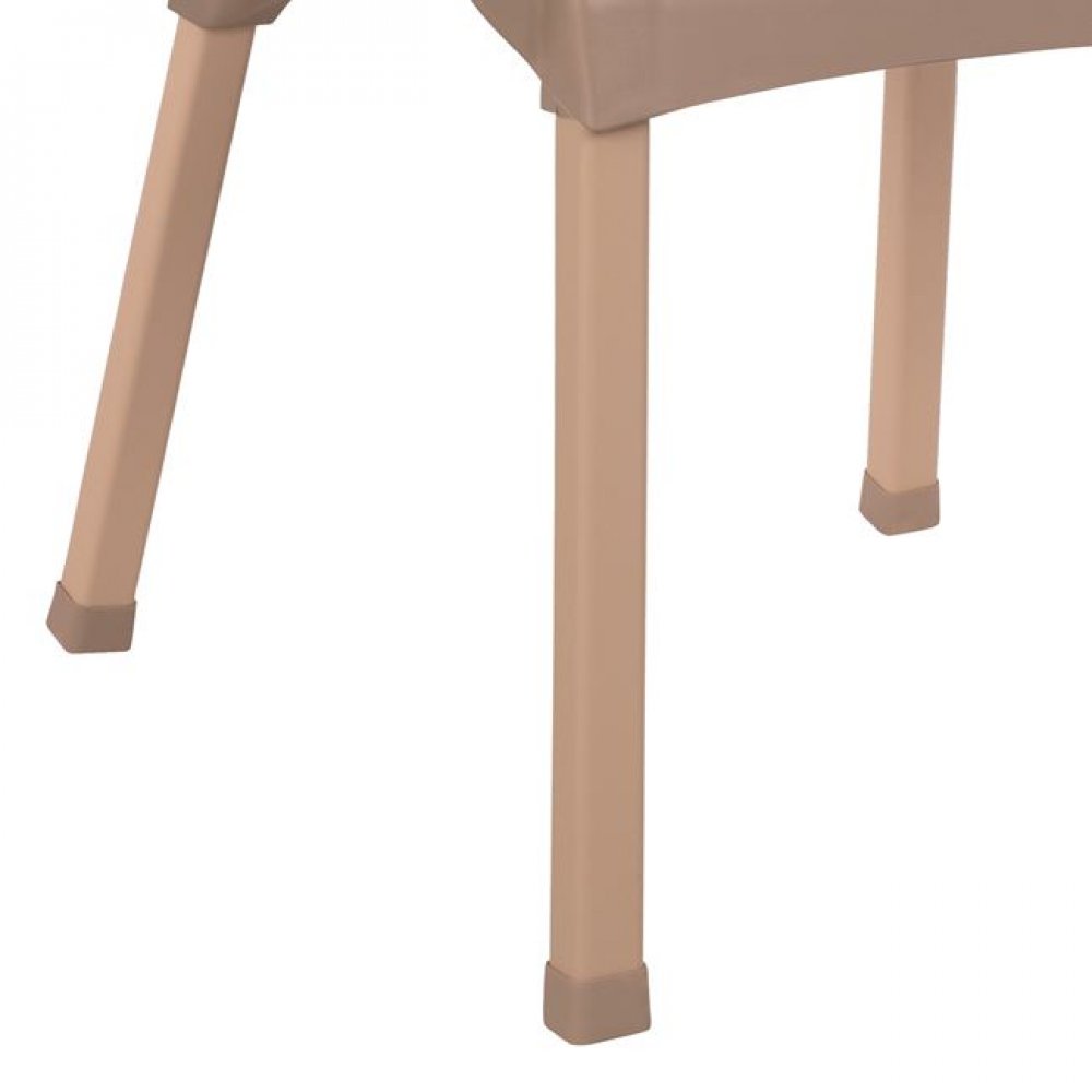 Πολυθρόνα κήπου πολυπροπυλενίου rattan σε χρώμα cappuccino 60x60x82