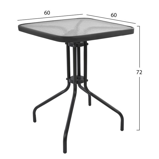 Σετ κήπου 3 τμχ "FIGO/LAURA" από μέταλλο σε χρώμα γκρι 60x60x72