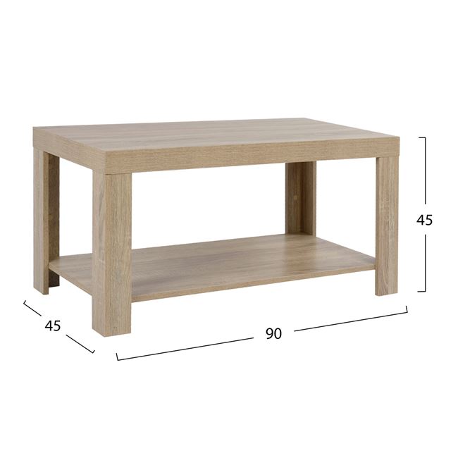 Τραπέζι σαλονιού σε χρώμα σονόμα 90x45x45
