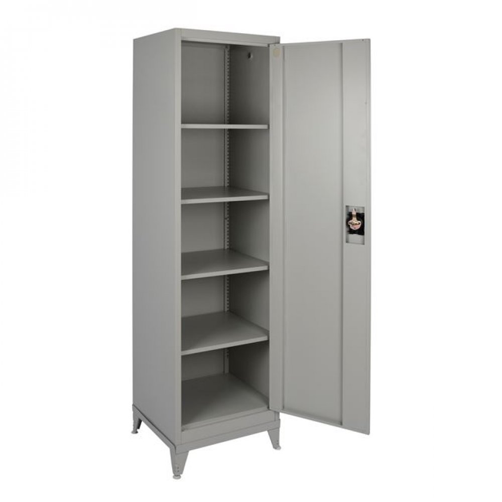 Ντουλάπα μονόφυλλη από μέταλλο σε χρώμα γκρι 50x45x190,5