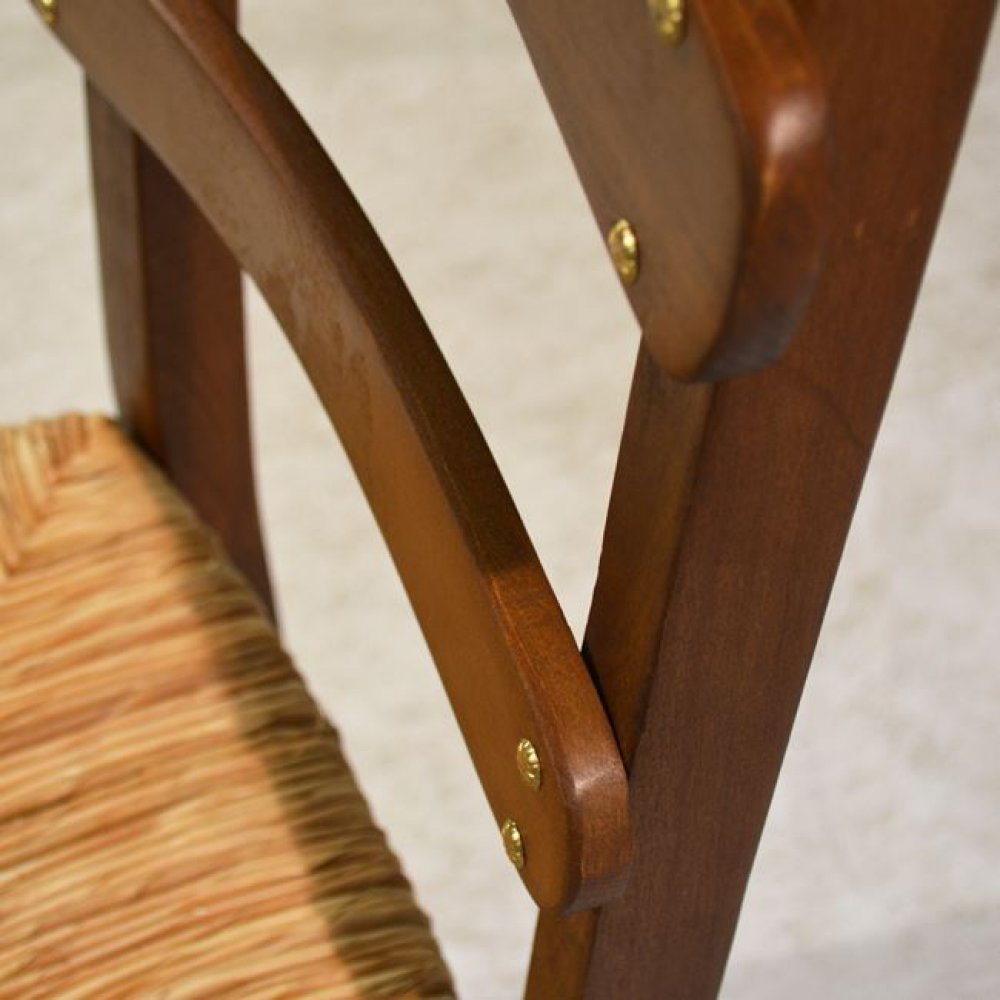 Καρέκλα καφενείου από ξύλο οξιάς σε χρώμα καρυδί 42x37x89