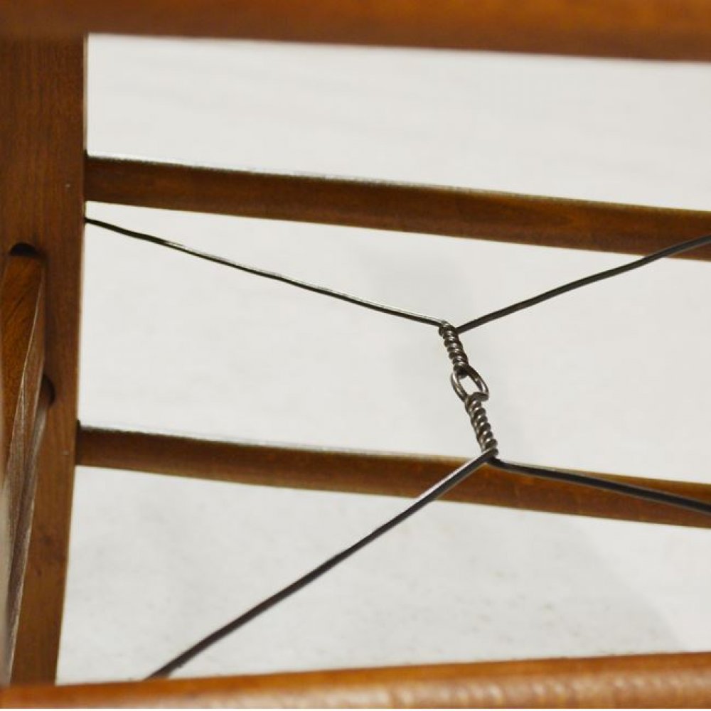 Καρέκλα καφενείου από ξύλο οξιάς σε χρώμα καρυδί 42x37x89