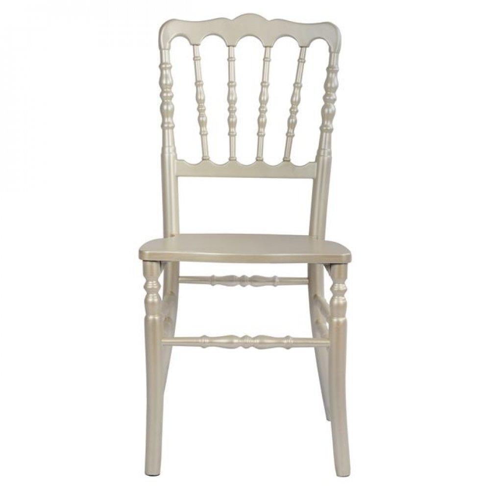 Καρέκλα "NAPOLEON" από ξύλο σε χρώμα περλέ λευκό 40x46,5x90