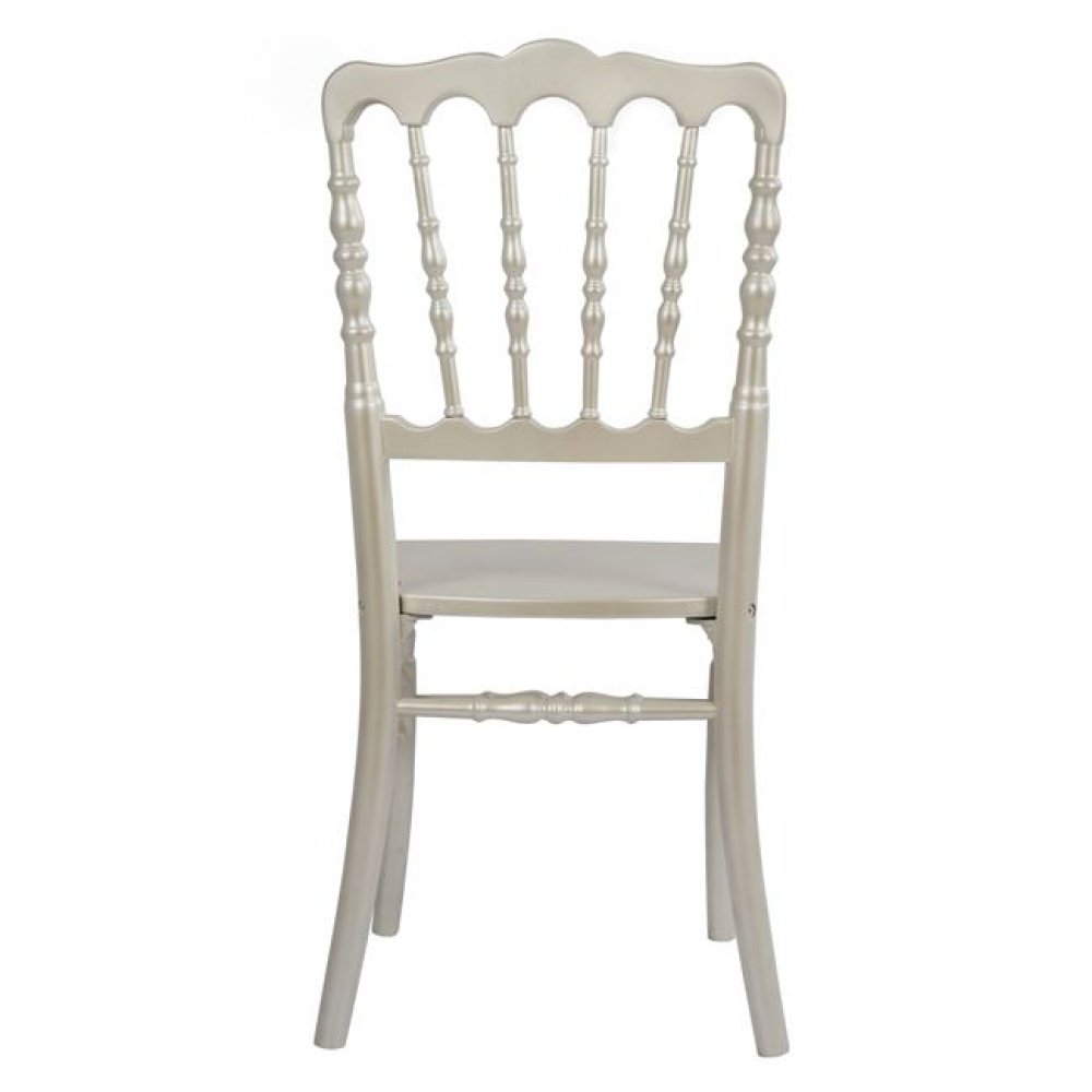 Καρέκλα "NAPOLEON" από ξύλο σε χρώμα περλέ λευκό 40x46,5x90