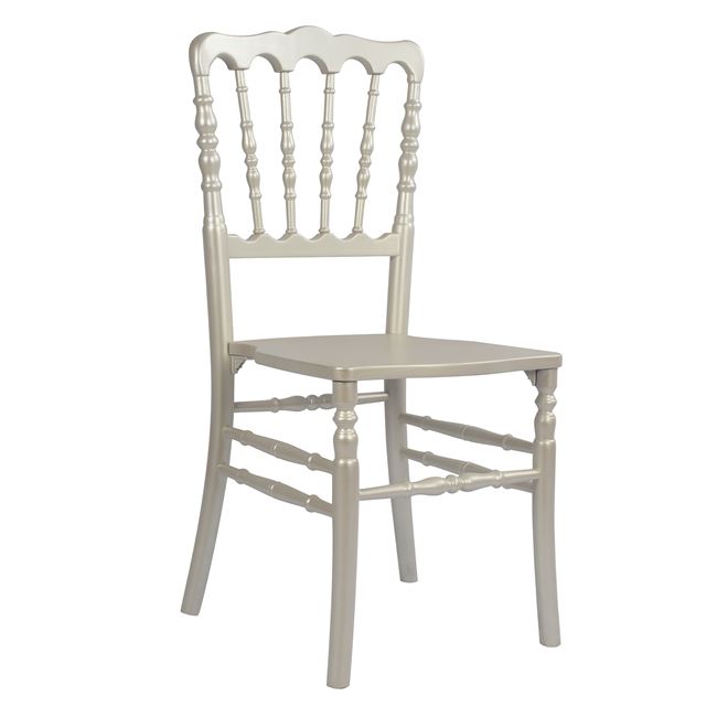 Καρέκλα "NAPOLEON" από ξύλο σε χρώμα περλέ λευκό 40x46,5x90