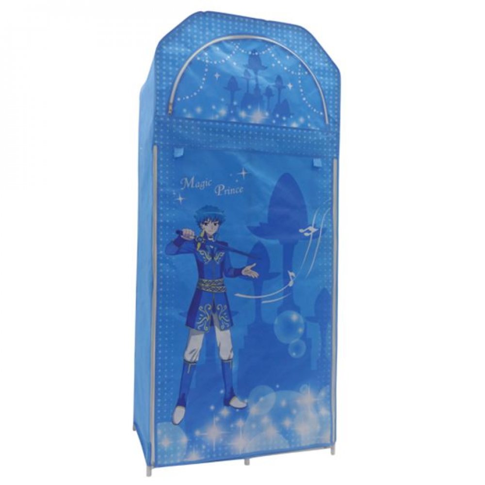 Ντουλάπα από ύφασμα σε χρώμα μπλε με σχέδιο 70x43x157