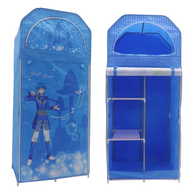 Ντουλάπα από ύφασμα σε χρώμα μπλε με σχέδιο 70x43x157