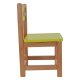 Καρεκλάκι παιδικό από mdf σε χρώμα φυσικό/λαχανί 32x34x57,5