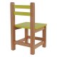 Καρεκλάκι παιδικό από mdf σε χρώμα φυσικό/λαχανί 32x34x57,5