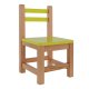 Καρεκλάκι παιδικό από mdf σε χρώμα φυσικό/λαχανί 32x34x57,5