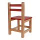Καρεκλάκι παιδικό από mdf σε χρώμα φυσικό/κόκκινο 32x34x57,5