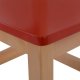 Καρεκλάκι παιδικό από mdf σε χρώμα φυσικό/κόκκινο 32x34x57,5