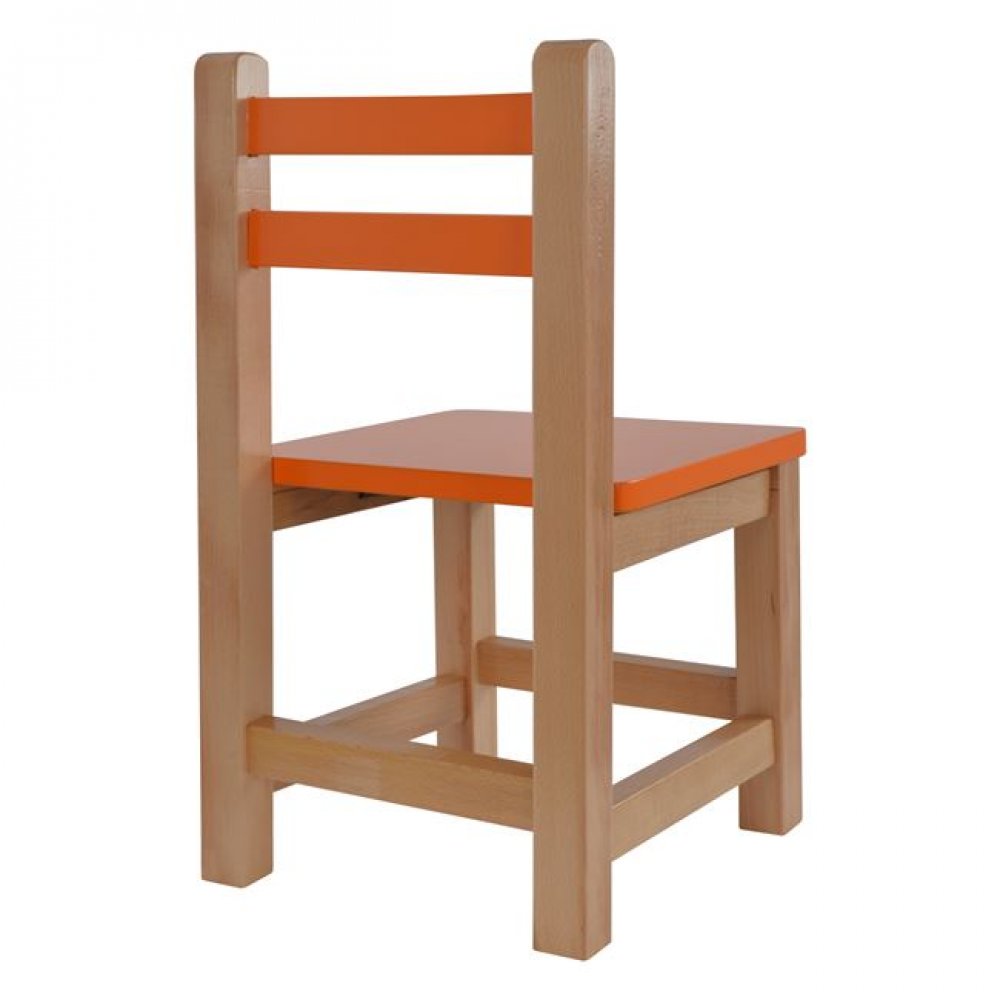 Καρεκλάκι παιδικό από mdf σε χρώμα φυσικό/πορτοκαλί  32x34x57,5