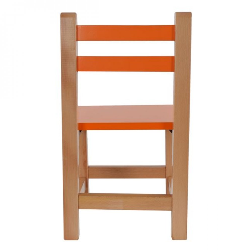 Καρεκλάκι παιδικό από mdf σε χρώμα φυσικό/πορτοκαλί  32x34x57,5