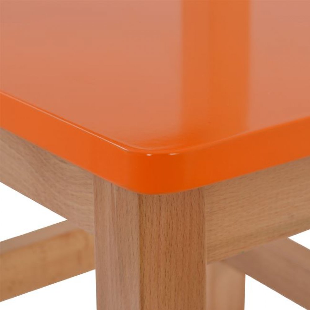Καρεκλάκι παιδικό από mdf σε χρώμα φυσικό/πορτοκαλί  32x34x57,5
