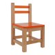 Καρεκλάκι παιδικό από mdf σε χρώμα φυσικό/πορτοκαλί  32x34x57,5