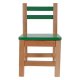 Καρεκλάκι παιδικό από mdf σε χρώμα φυσικό/πράσινο 32x34x57,5