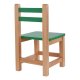 Καρεκλάκι παιδικό από mdf σε χρώμα φυσικό/πράσινο 32x34x57,5