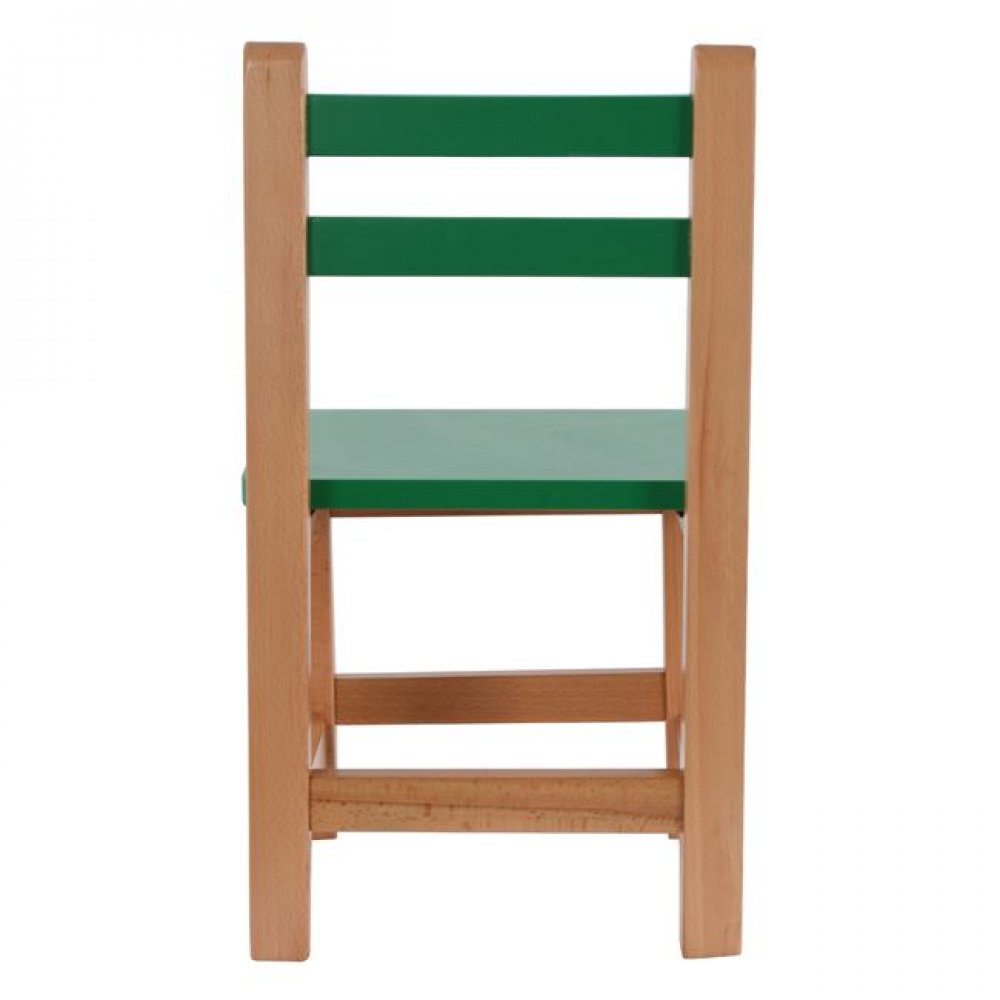Καρεκλάκι παιδικό από mdf σε χρώμα φυσικό/πράσινο 32x34x57,5