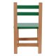 Καρεκλάκι παιδικό από mdf σε χρώμα φυσικό/πράσινο 32x34x57,5
