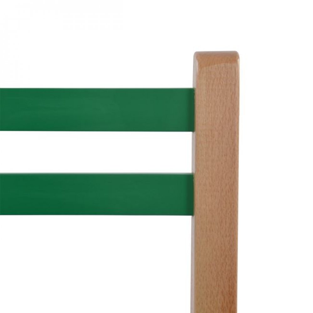 Καρεκλάκι παιδικό από mdf σε χρώμα φυσικό/πράσινο 32x34x57,5