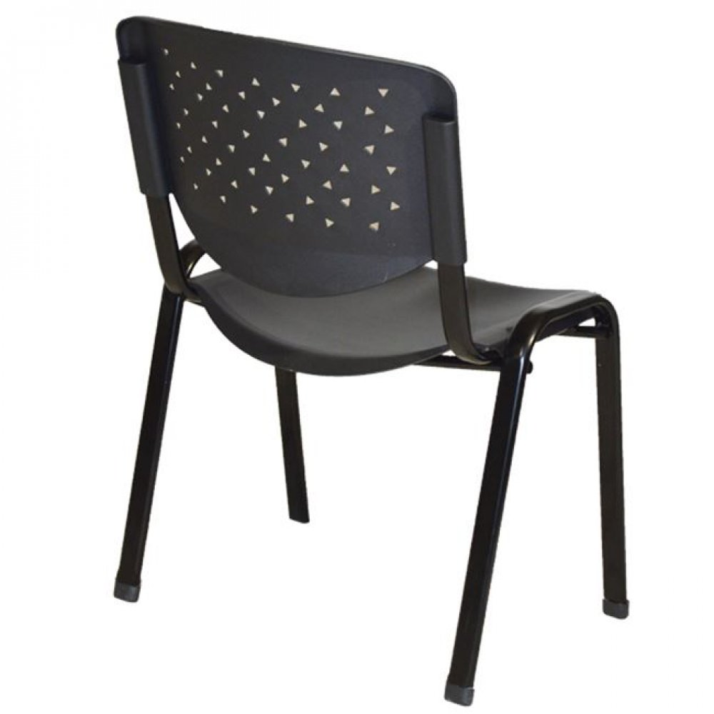 Καρέκλα επισκέπτη "DAVYAN" από μέταλλο/PP σε χρώμα μαύρο 52x55x77