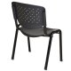 Καρέκλα επισκέπτη "DAVYAN" από μέταλλο/PP σε χρώμα μαύρο 52x55x77