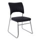 Καρέκλα επισκέπτη από μέταλλο/PU σε χρώμα μαύρο 52x60x85