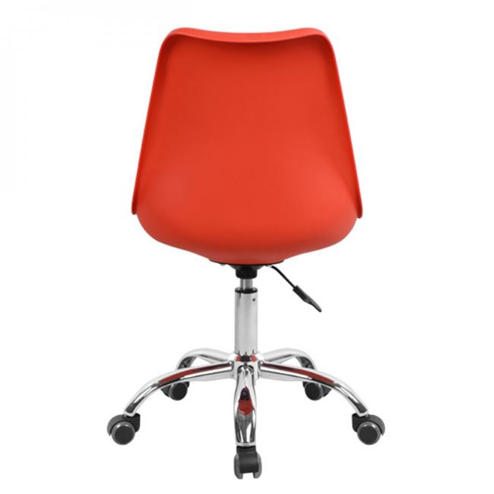 Καρέκλα γραφείου "VEGAS" από PP/PU σε χρώμα κόκκινο 48x56x95