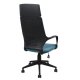 Πολυθρόνα γραφείου από PP/ύφασμα σε χρώμα σιέλ/μαύρο 64x61x126