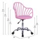 Πολυθρόνα γραφείου "BECKY" από PP/μέταλλο  σε χρώμα ροζ 57x58x93