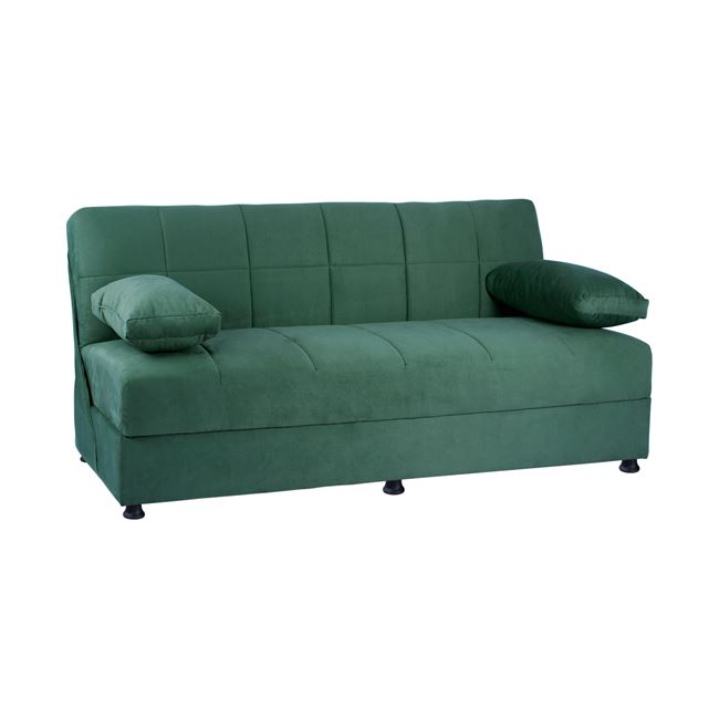 Καναπές κρεβάτι τριθέσιος "EGE" από βελούδο σε χρώμα κυπαρισσί 192x74x82