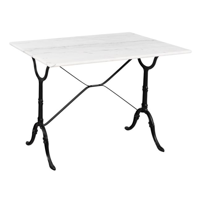 Τραπέζι εξωτερικού χώρου από μαντέμι/μάρμαρο σε χρώμα μαύρο/λευκό 100x60x72